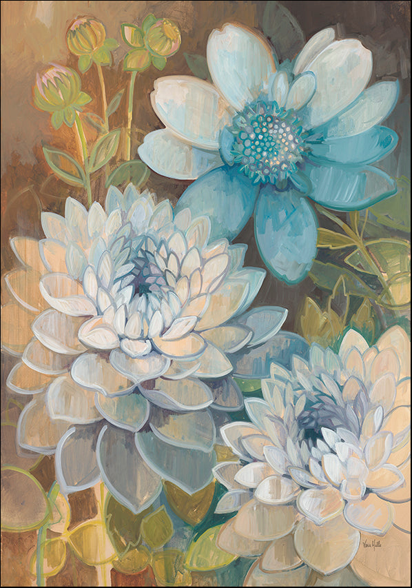 A9797 Pretty Blue Dahlias 2, available in multiple sizes