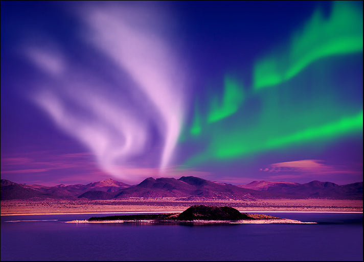 57779483 Amazing Northern Lights aurora borealis at night, available in multiple sizes