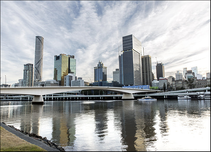 68512267 Brisbane, Victoria bridge, Brisbane river at sunrise, available in multiple sizes
