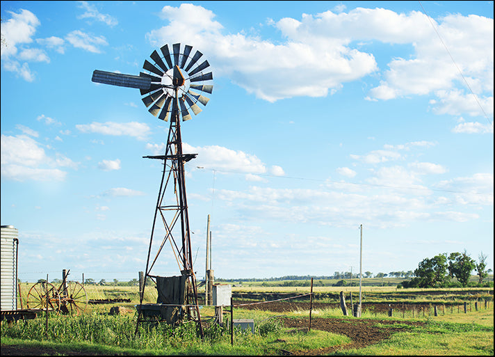 81066524 Windmill in the outback of Brisbane, Queensland, available in multiple sizes