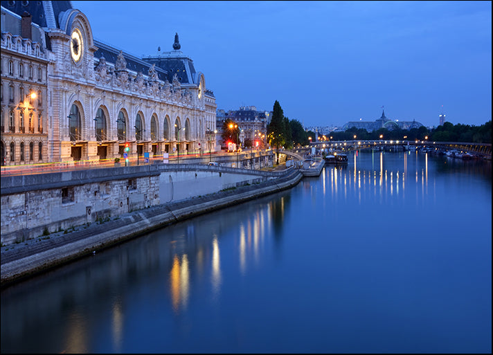 81313322 The Musee d'Orsay art gallery museum and Seine River at dawn in Paris France, available in multiple sizes