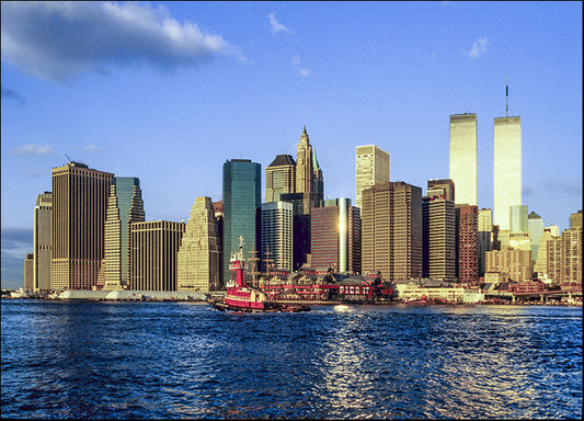 84310667 twin towers on a sunny day with skyline in New York USA, available in multiple sizes - Chamton