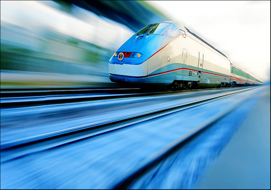 8474678 Fast moving train, available in multiple sizes