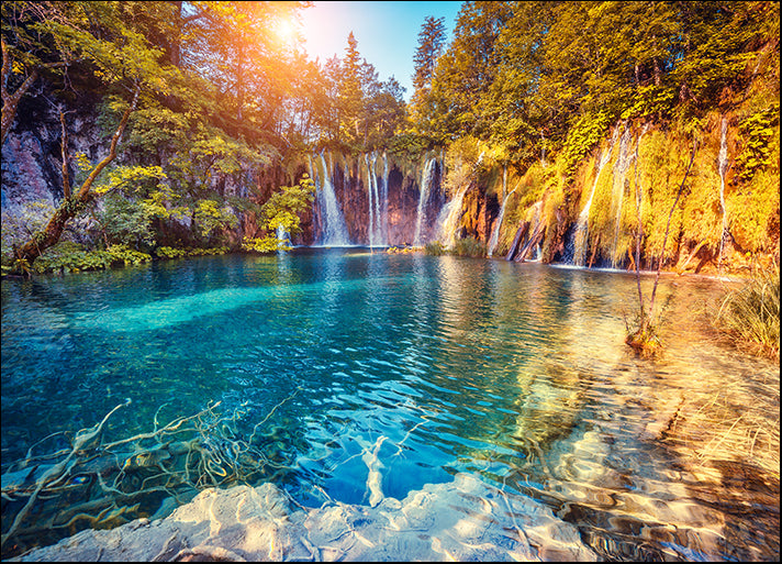 87118112 Majestic view, waterfalls, Plitvice Lakes National Park Croatia, available in multiple sizes