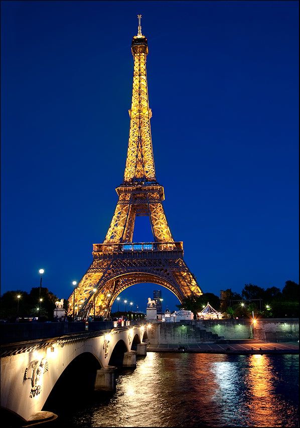 9468671 Eiffel tower at night, available in multiple sizes