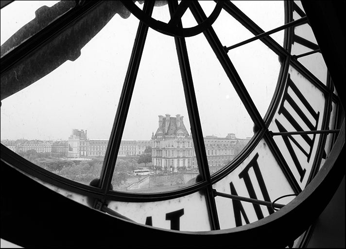 94876805 Large clock, Museum d'Orsay to Musee du Louvre in Paris France, available in multiple sizes