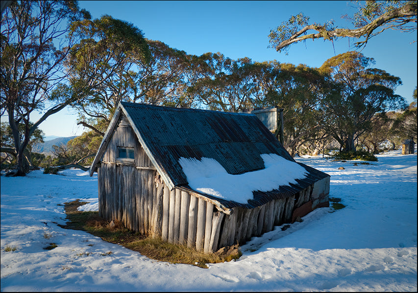 9687629 Wallaces Hut in snow, available in multiple sizes