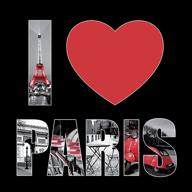 A580 I Love Paris, available in multiple sizes