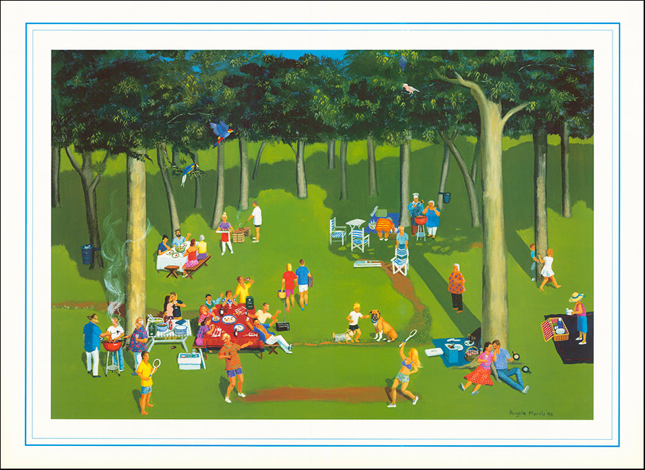 AAC AMO323 Sunday Barbecue by Angela Morris multiple sizes on paper