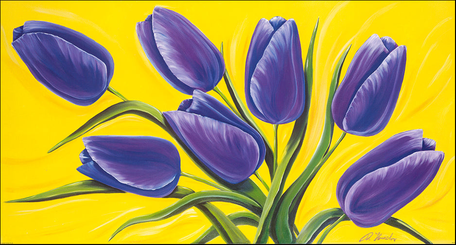AAC DH001 Purple Tulips by Detlev Henrichs 96x50cm on paper