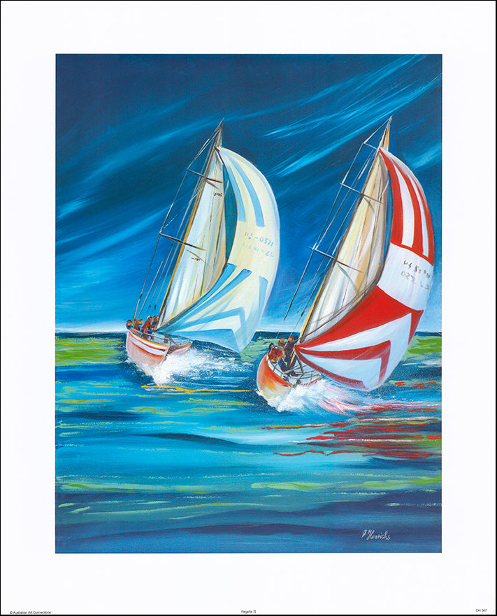 AAC DH007 Regatta 2 by Detlev Henrichs 49x61cm on paper