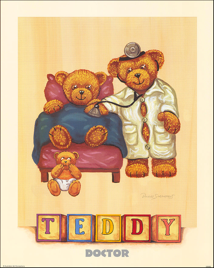 AAC DS002 Doctor Teddy by Daniel Sarantidis multiple sizes on paper