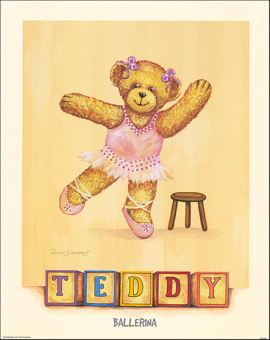 AAC DS008 Ballerina Teddy by Daniel Sarantidis multiple sizes on paper - Chamton