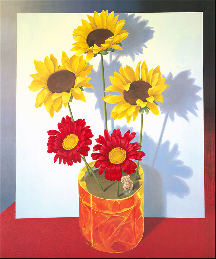 AAC ED02 Red & Yellow Flowers by Elizabeth Doidge multiple sizes on paper
