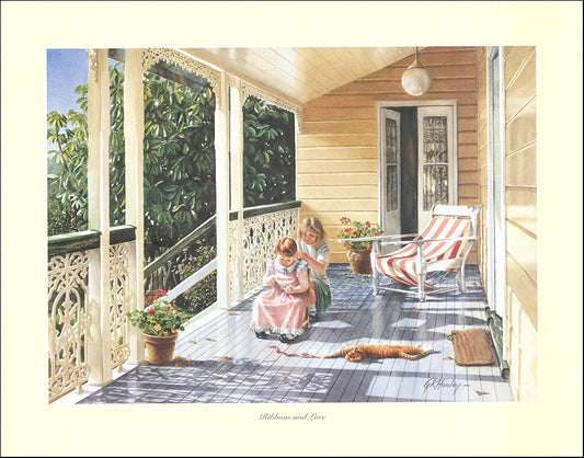 AAC GH100 Ribbons & Lace by Gordon Hanley 86x67cm on paper