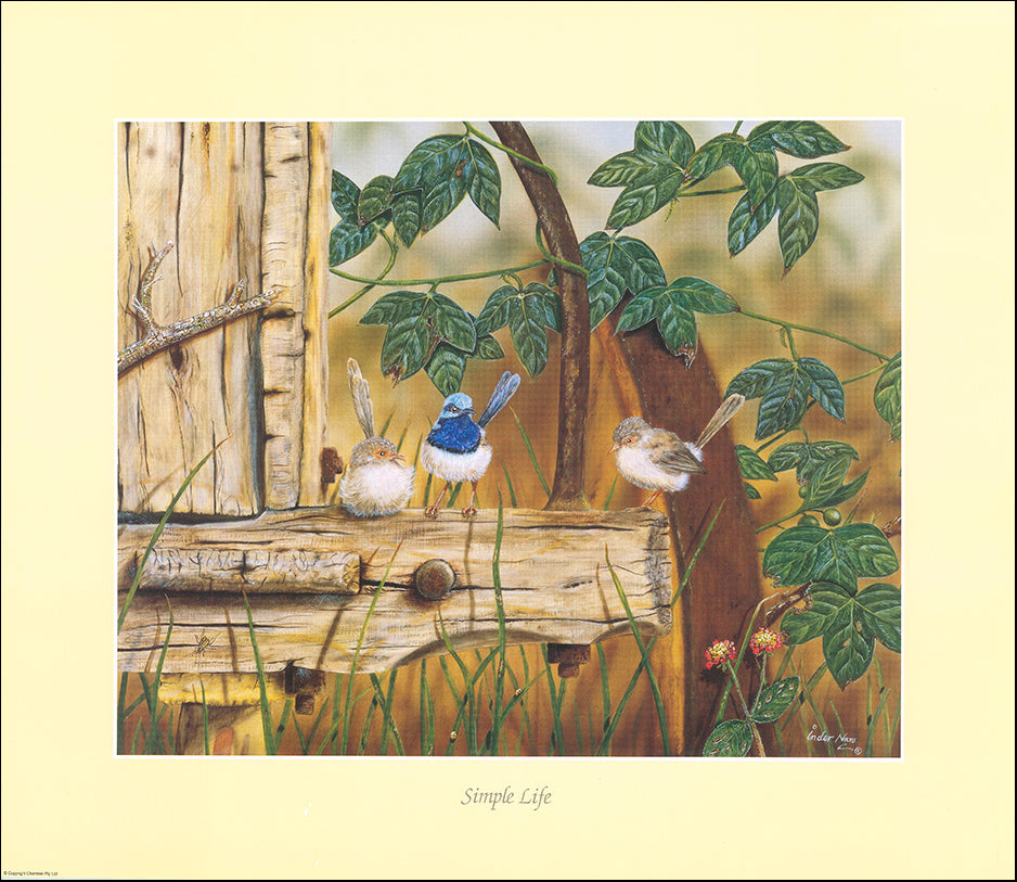 AAC IN009 Simple life by Inder Naru multiple sizes on paper