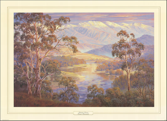 AAC JB03 Autumn Snows - Mt Kosciusko by John Bradley 93x68cm on paper - Chamton