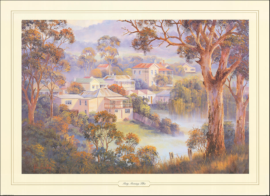 AAC JB04 Misty Morning Tilba by John Bradley 93x68cm on paper - Chamton