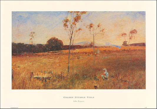 AAC JL100 Golden Stubble Field by John Lennox 80x55cm on paper - Chamton