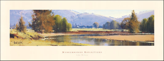 AAC JW300 Murrumbidgee Reflections by John Wilson 82x30cm on paper - Chamton