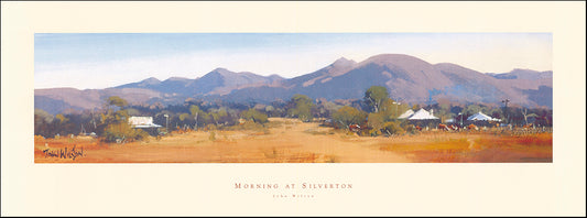AAC JW301 Morning at Silverton by John Wilson 82x30cm on paper - Chamton