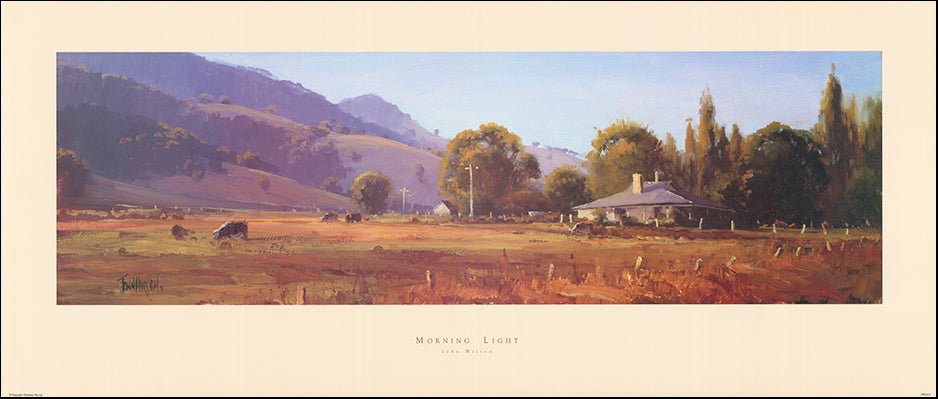 AAC JWO274 Morning light by John Wilson 104x44cm on paper