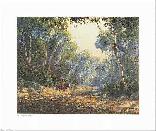 AAC KB103 Slippery Crossing by Kevin Best 45x38cm on paper