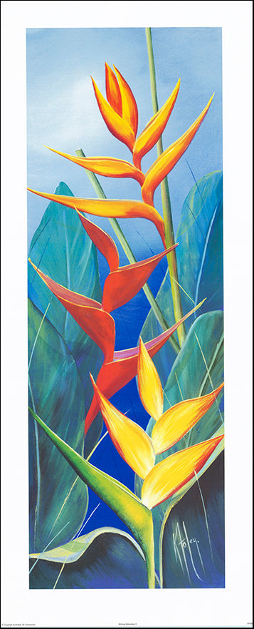 AAC KF008 Striking Heliconias 2 by Karen Foley multiple sizes on paper - Chamton