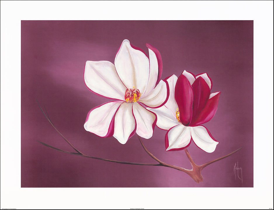 AAC KF109 Triptych - Shades of Aubergine centre by Karen Foley 79x61cm on paper