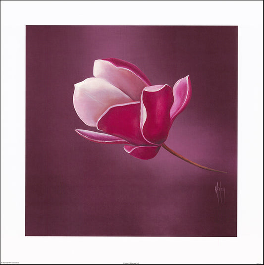 AAC KF110 Triptych - Shades of Aubergine Left by Karen Foley multiple sizes on paper