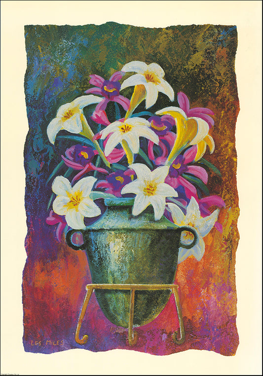 AAC LM903 Florals 1 by Les Miles 43x61cm on paper