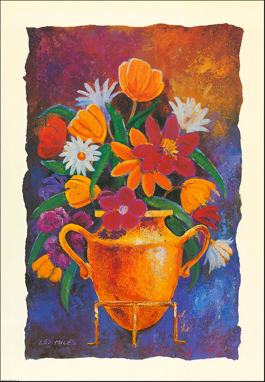 AAC LM904 Florals 2 by Les Miles 43x61cm on paper - Chamton