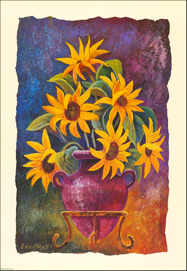 AAC LM905 Florals 3 by Les Miles 43x61cm on paper
