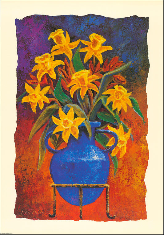 AAC LM906 Florals 4 by Les Miles 43x61cm on paper - Chamton