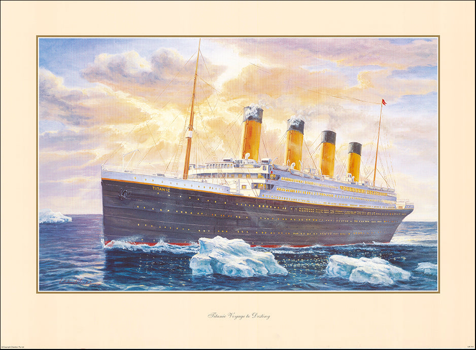 AAC LM Titanic Voyage to Destiny by Les Miles 83x60cm on paper