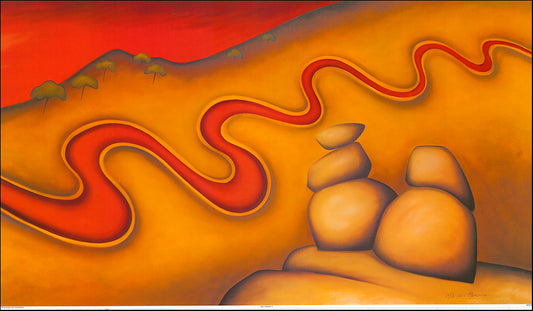 AAC MR002 Red Horizons 2 by Marian Rennie 98x56cm on paper