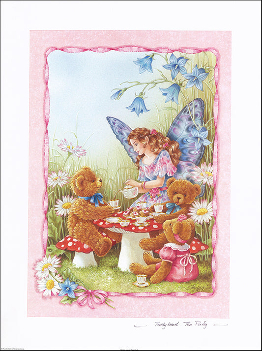 AAC SB02 Teddy Bears Tea Party by Shirley Barber multiple sizes on paper - Chamton