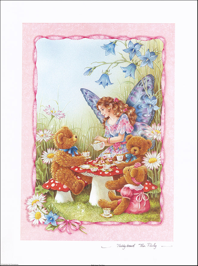 AAC SB02 Teddy Bears Tea Party by Shirley Barber multiple sizes on paper