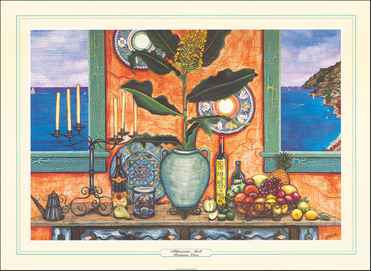 AAC SBO433 Ginger Blossom & Positano View by Sarina Multiple sizes on paper