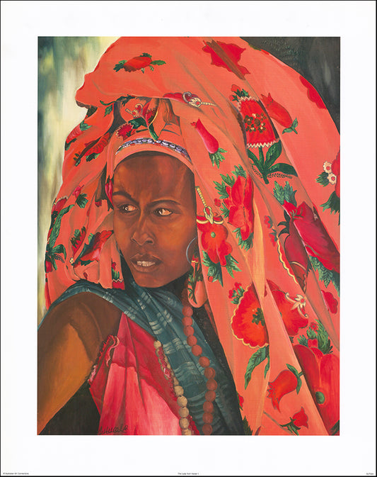 AAC SUT004 The Lady from Hareer 1 by Sutueal 61x76cm on paper