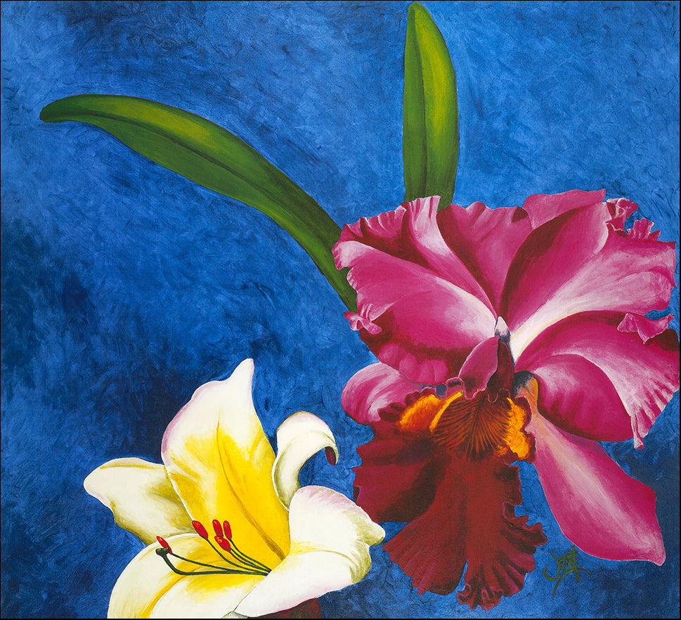 AAC WJ001 Floral Charm 1 by Janet Wilson multiple sizes on paper