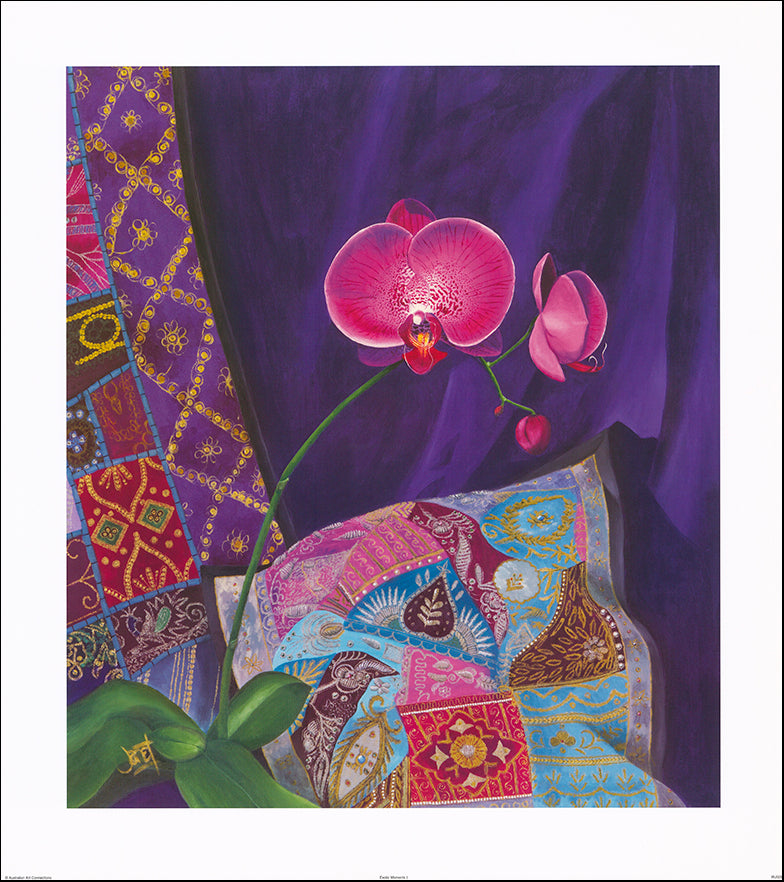 AAC WJ025 Exotic Moment 1 by Janet Wilson 70x78cm on paper
