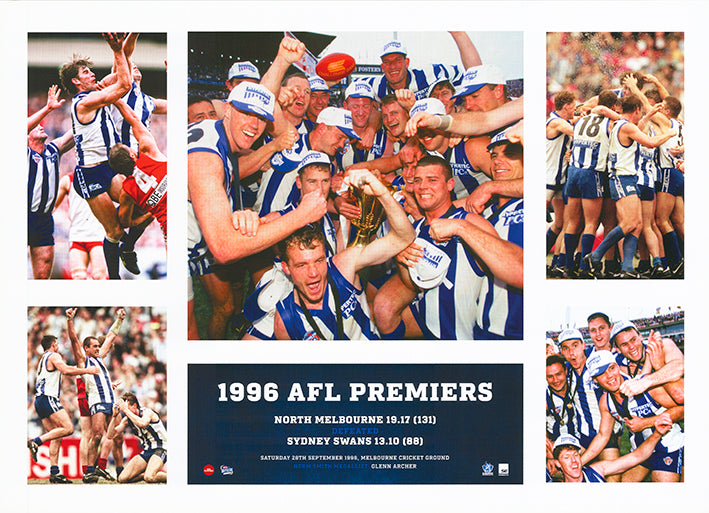 AFL 1996 North Melbourne premiers 50x70cm paper - Chamton