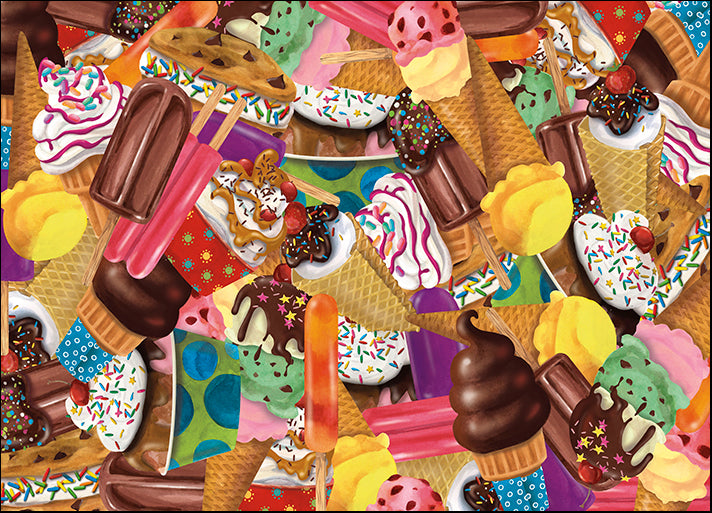 ALIFIO111738 Ice Cream Collage, by Fiona Stokes-Gilbert-ALI, available in multiple sizes