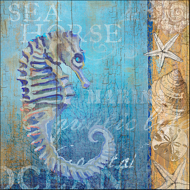ALIZOE110713 Sea Horse and Sea, by Art Licensing Studio, available in multiple sizes