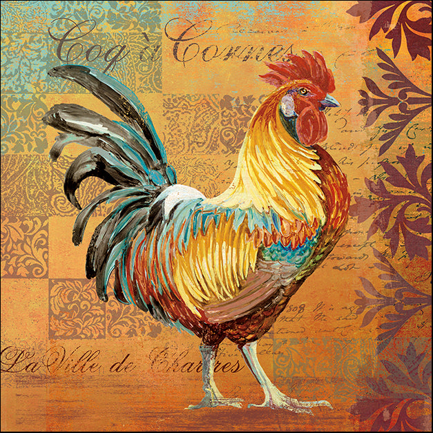 ALIZOE123050 Coq Motifs I, by Art Licensing Studio, available in multiple sizes