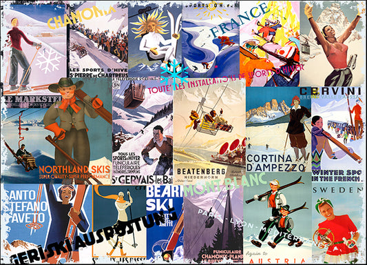 ALIZOE124323 Sky Vacation Collage, by Art Licensing Studio, available in multiple sizes - Chamton
