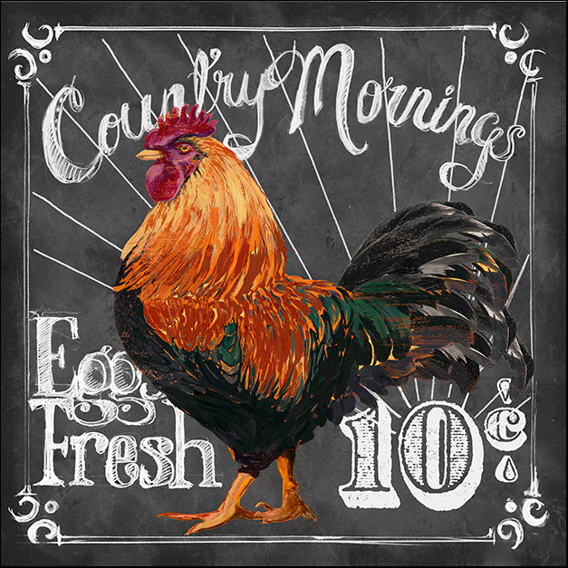 ALIZOE125705 Rooster on Chalkboard I, by Art Licensing Studio, available in multiple sizes