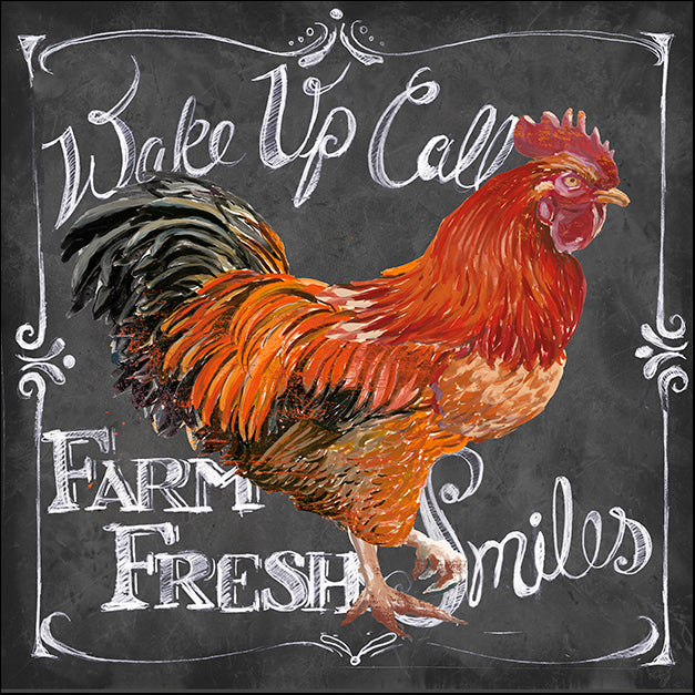 ALIZOE125706 Rooster on Chalkboard II, by Art Licensing Studio, available in multiple sizes