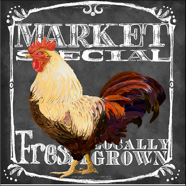 ALIZOE125968 Rooster on Chalkboard IV, by Art Licensing Studio, available in multiple sizes